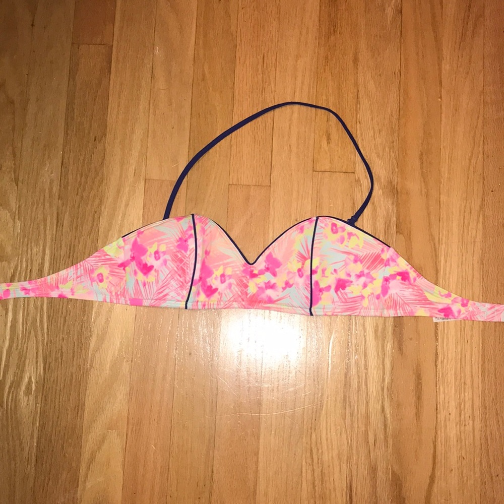 PINK brand floral bikini top